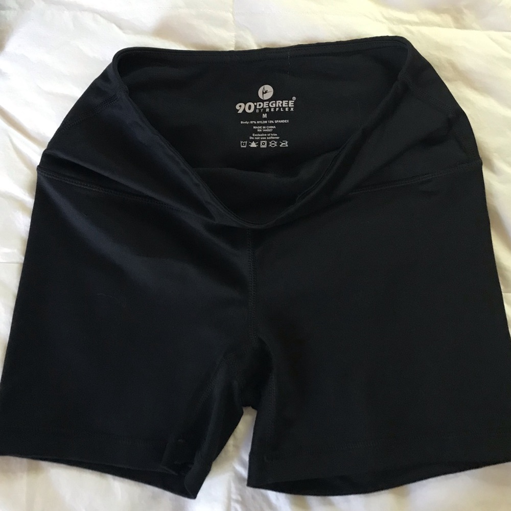 Women’s black spandex athletic shorts